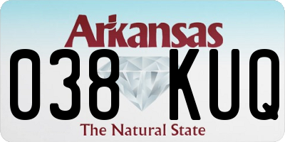 AR license plate 038KUQ