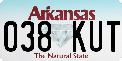 AR license plate 038KUT