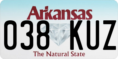 AR license plate 038KUZ