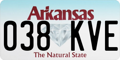 AR license plate 038KVE