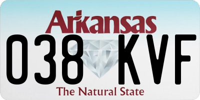 AR license plate 038KVF