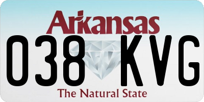 AR license plate 038KVG