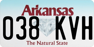 AR license plate 038KVH