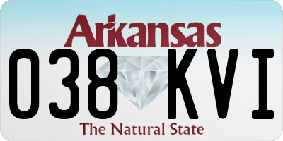 AR license plate 038KVI