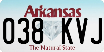 AR license plate 038KVJ