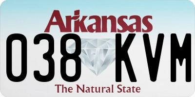 AR license plate 038KVM