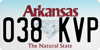 AR license plate 038KVP