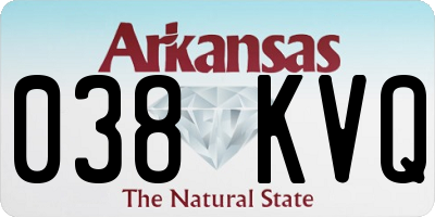 AR license plate 038KVQ