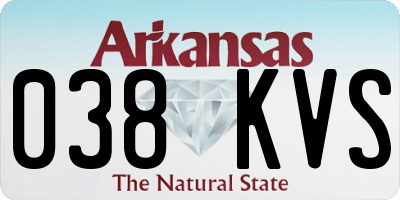AR license plate 038KVS