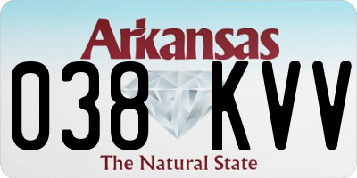 AR license plate 038KVV