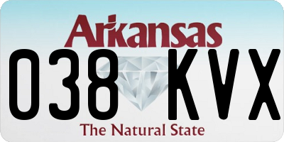 AR license plate 038KVX