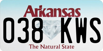 AR license plate 038KWS