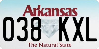 AR license plate 038KXL