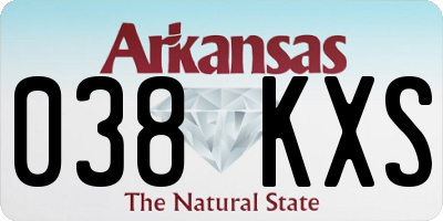 AR license plate 038KXS