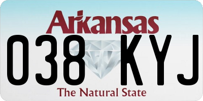 AR license plate 038KYJ