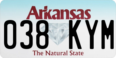 AR license plate 038KYM