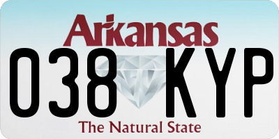 AR license plate 038KYP