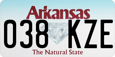 AR license plate 038KZE