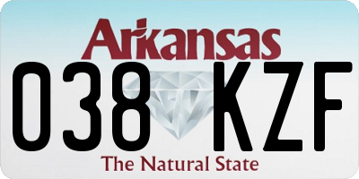 AR license plate 038KZF