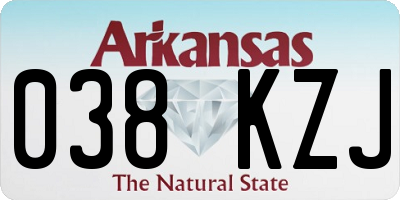 AR license plate 038KZJ