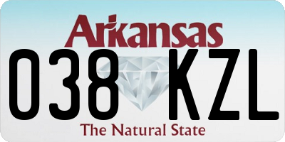 AR license plate 038KZL
