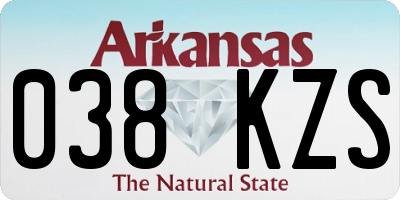 AR license plate 038KZS