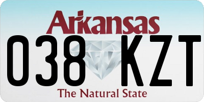 AR license plate 038KZT