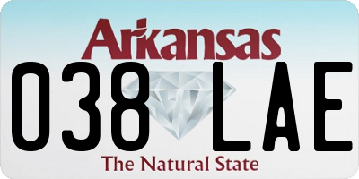 AR license plate 038LAE