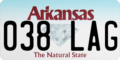 AR license plate 038LAG