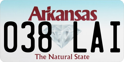 AR license plate 038LAI