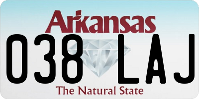 AR license plate 038LAJ