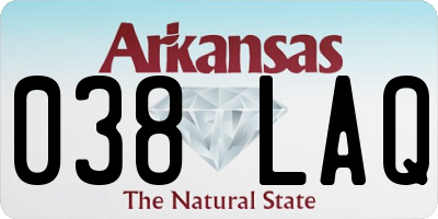 AR license plate 038LAQ