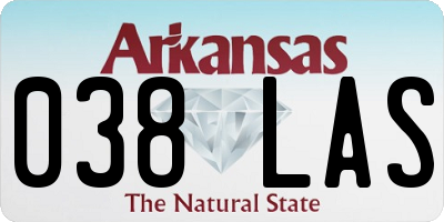 AR license plate 038LAS