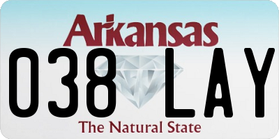 AR license plate 038LAY