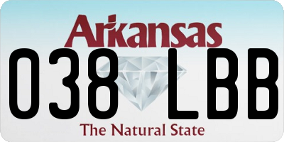 AR license plate 038LBB