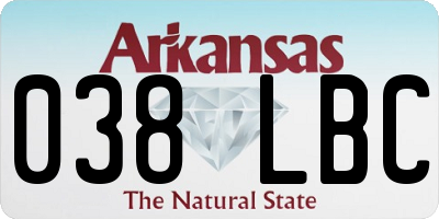 AR license plate 038LBC