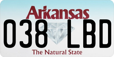 AR license plate 038LBD