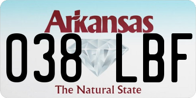 AR license plate 038LBF