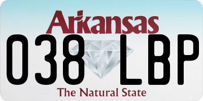 AR license plate 038LBP