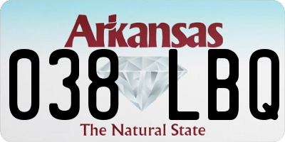 AR license plate 038LBQ