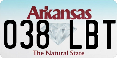AR license plate 038LBT