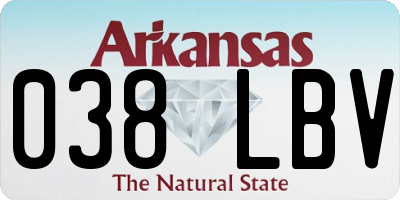AR license plate 038LBV
