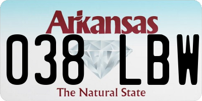 AR license plate 038LBW