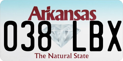 AR license plate 038LBX
