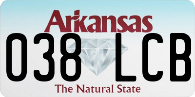 AR license plate 038LCB