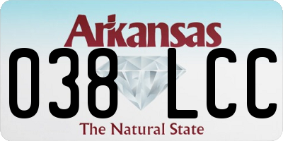 AR license plate 038LCC