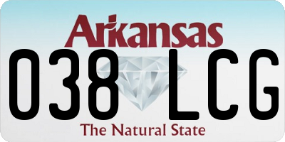 AR license plate 038LCG