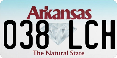 AR license plate 038LCH