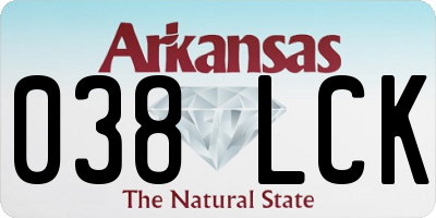 AR license plate 038LCK