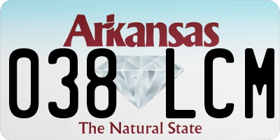 AR license plate 038LCM
